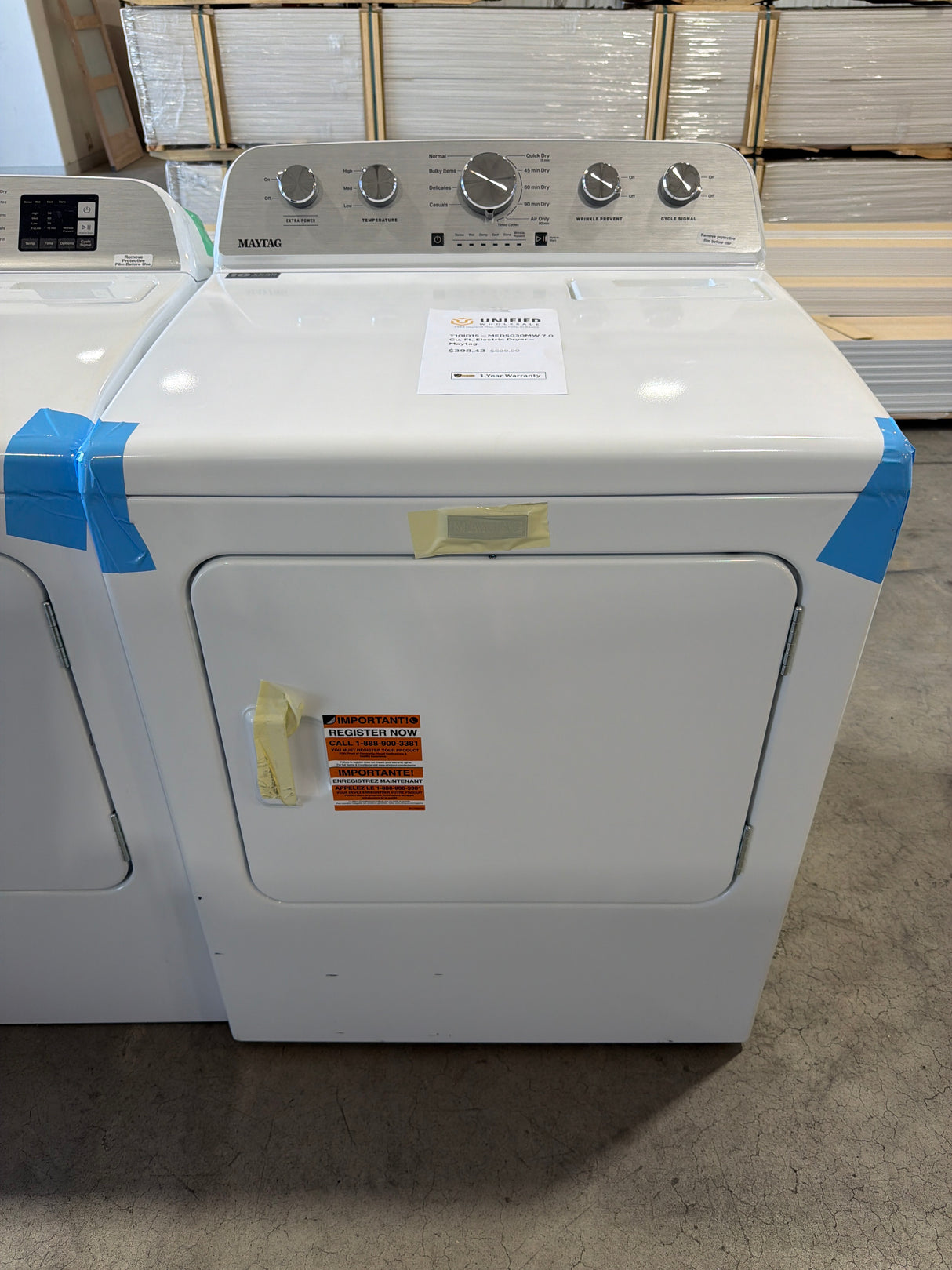 T10ID15 – MED5030MW 7.0 Cu. Ft. Electric Dryer – Maytag