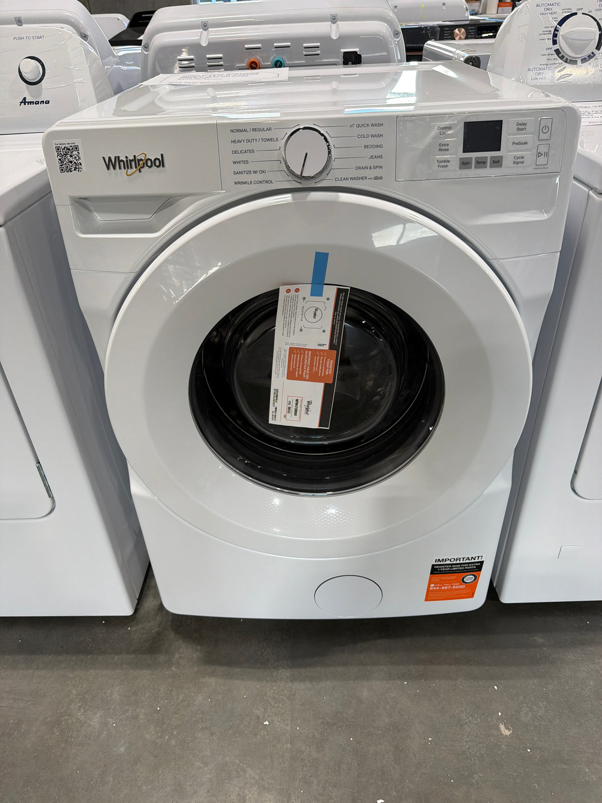 Whirlpool 4.5 cu ft Front Load Washer WFW4720RW - scratch and dent, Nampa ID