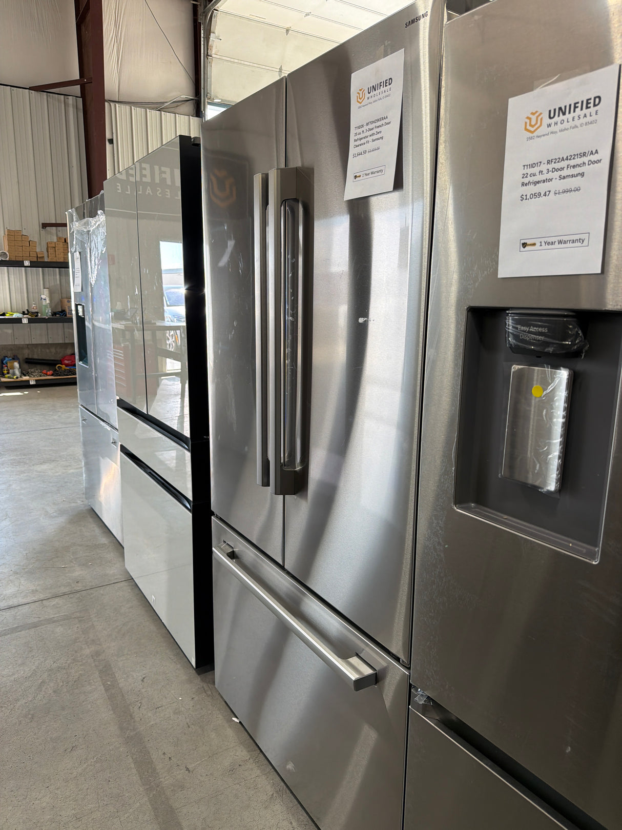 T11ID26 Samsung 25 cu ft 3-Door French Door Refrigerator RF70H25KERAA –