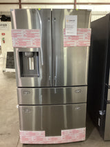 T1ID08 Samsung - 28 Cu. Ft. 4-Door French Door Smart Refrigerator with FlexZone Drawer  RF28R7201SR/AA