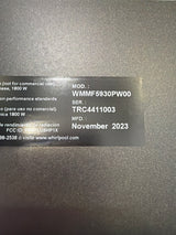 T7ID36 Whirlpool WMMF5930PW 1.1 Cu. Ft. Flush Mount Microwave with Turntable-Free Design