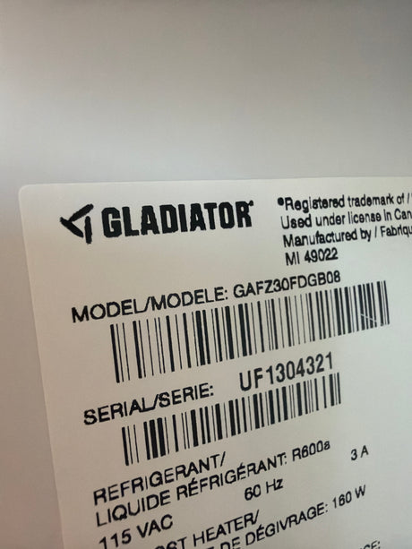 Gladiator 17.8 cu ft Upright Garage Freezer GAFZ30FDGB - scratch and dent, Nampa ID (photo 4)