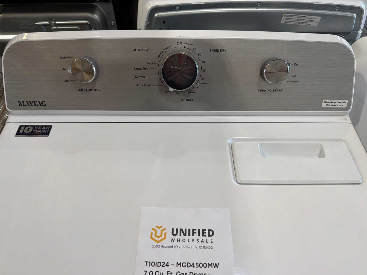 T10ID24 – MGD4500MW 7.0 Cu. Ft. Gas Dryer – Maytag
