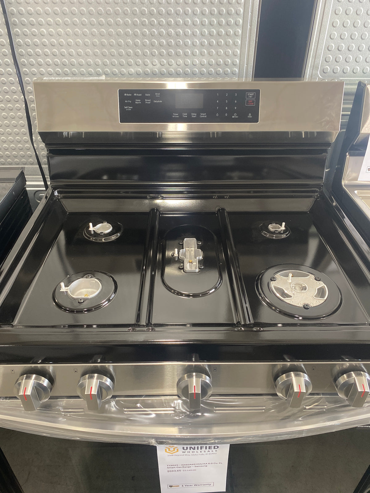 T13ID25 – NX60A6511SS/AA 6.0 Cu. Ft. Smart Gas Range – Samsung