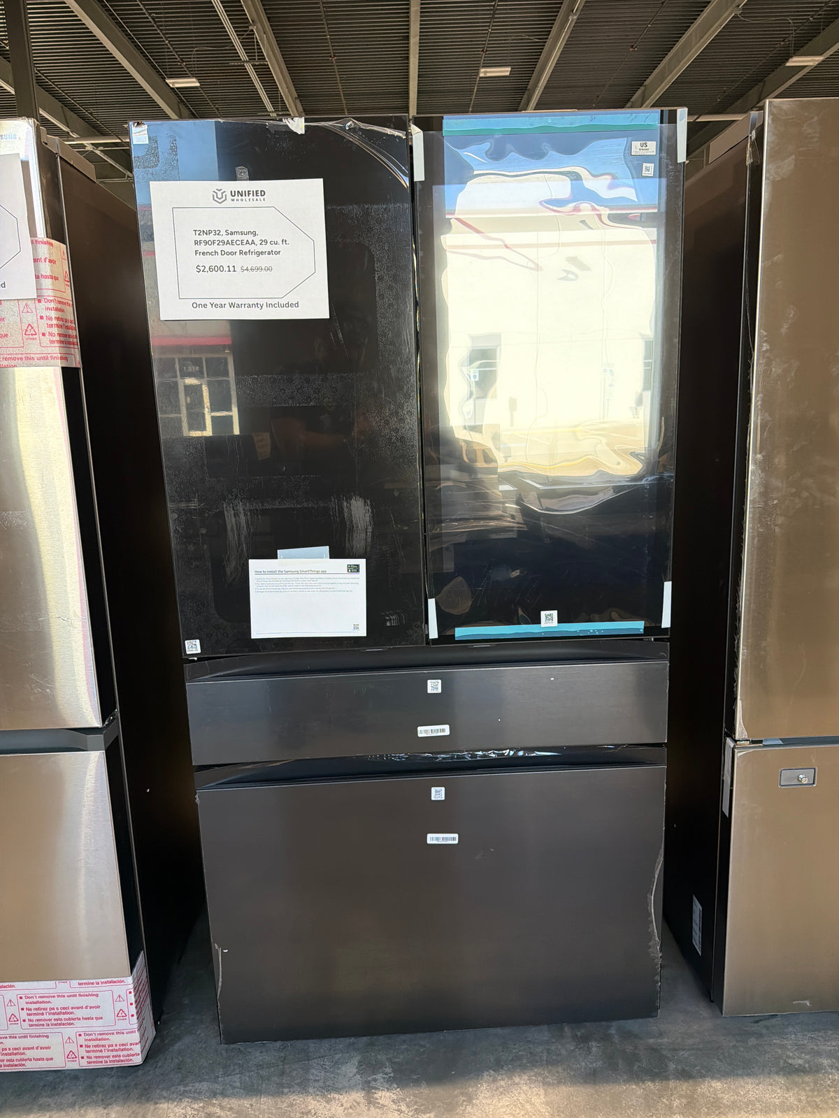 Samsung 29 cu ft French Door Refrigerator RF90F29AECEAA – T2NP32