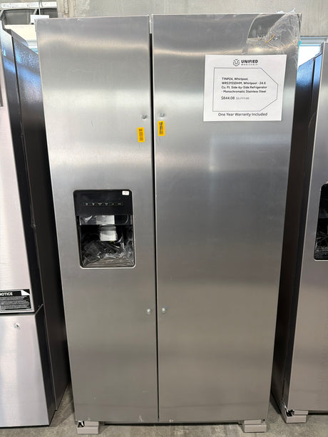 Whirlpool 24.6 cu ft Side-by-Side Refrigerator WRS315SDHM - scratch and dent, Nampa ID
