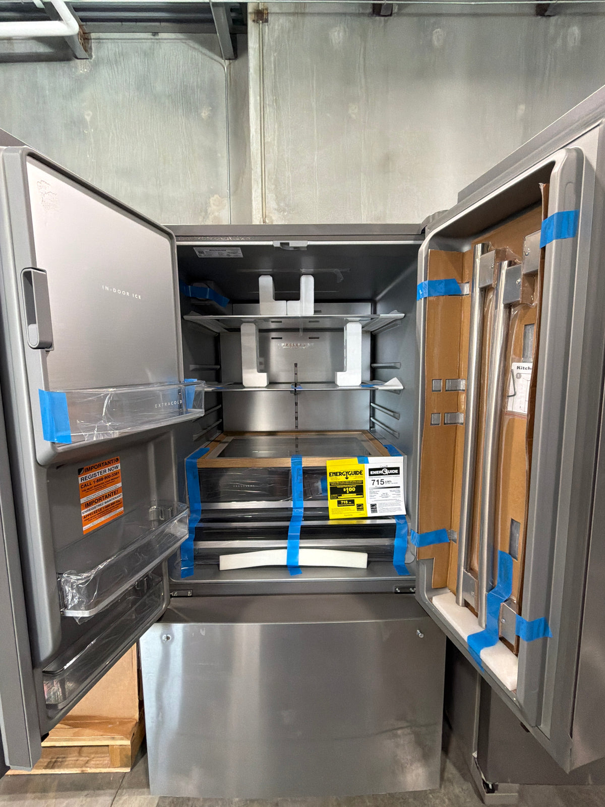 KitchenAid 30 cu ft French Door Refrigerator KRFF436SPS - scratch and dent, Nampa ID (photo 4)