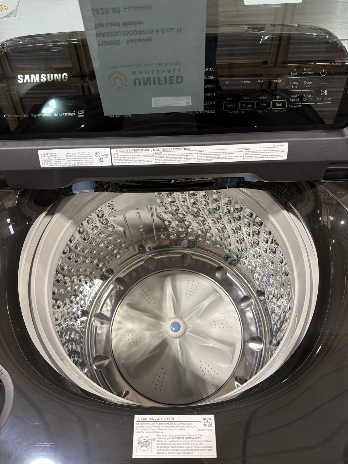 T12ID30 - Samsung WA52DG5500AVUS 6.0 cu. ft. Top Load Washer