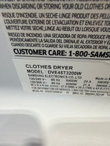 Samsung 7.2 cu ft Electric Dryer DVE45T3200W/A3 – T2NP04