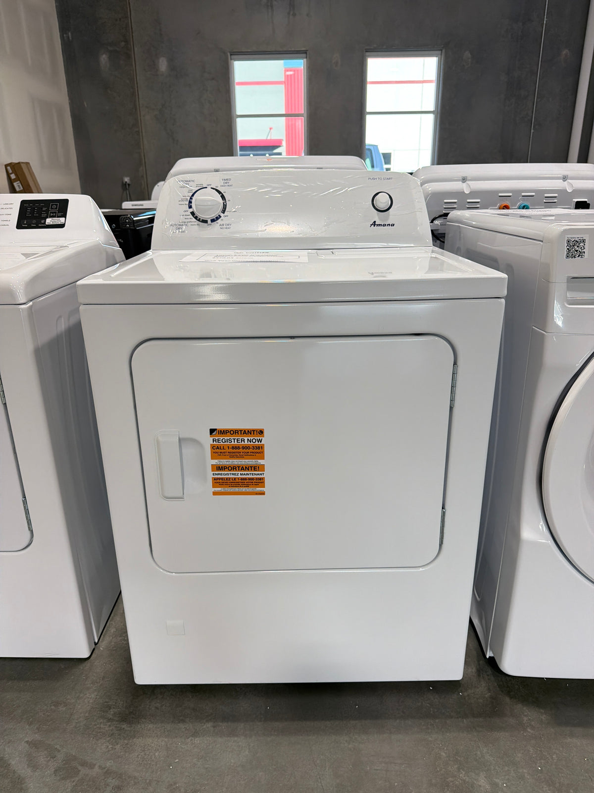 Amana 6.5 cu ft Gas Dryer NGD4655EW - scratch and dent, Nampa ID