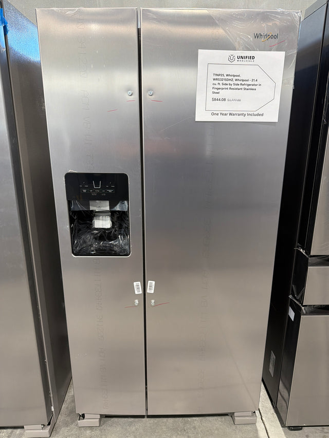 Whirlpool 21.4 cu ft Side-by-Side Refrigerator WRS321SDHZ - scratch and dent, Nampa ID