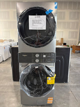 Whirlpool Laundry Tower 4.5 cu ft Washer / 7.4 cu ft Electric Dryer WEF5727TR - scratch and dent, Nampa ID