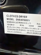 T8ID07 - Samsung DVE45T6000V/A3 Smart Electric Dryer