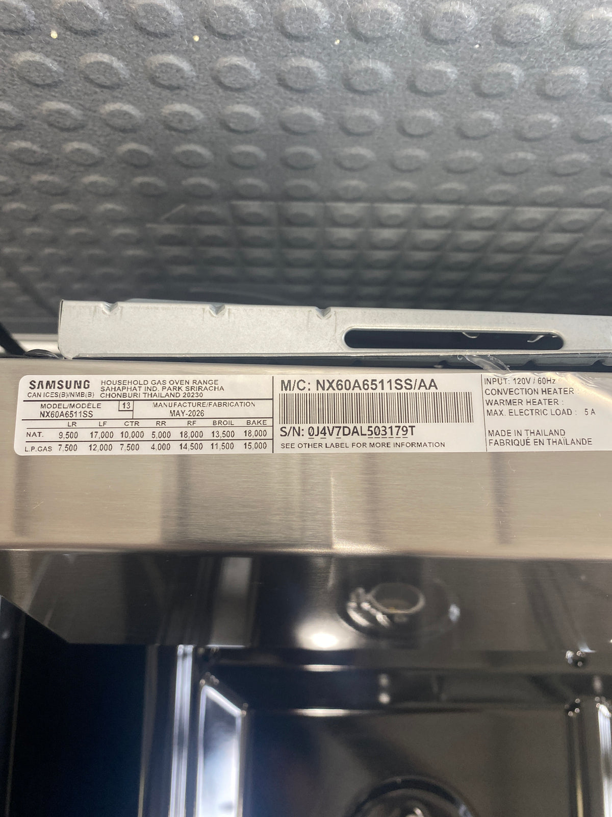 T13ID25 – NX60A6511SS/AA 6.0 Cu. Ft. Smart Gas Range – Samsung