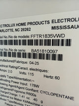 T9ID20 - Frigidaire FFTR1835VW Top Freezer Refrigerator