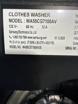 T8ID38 - Samsung WA55CG7100AVUS Smart Top Load Washer