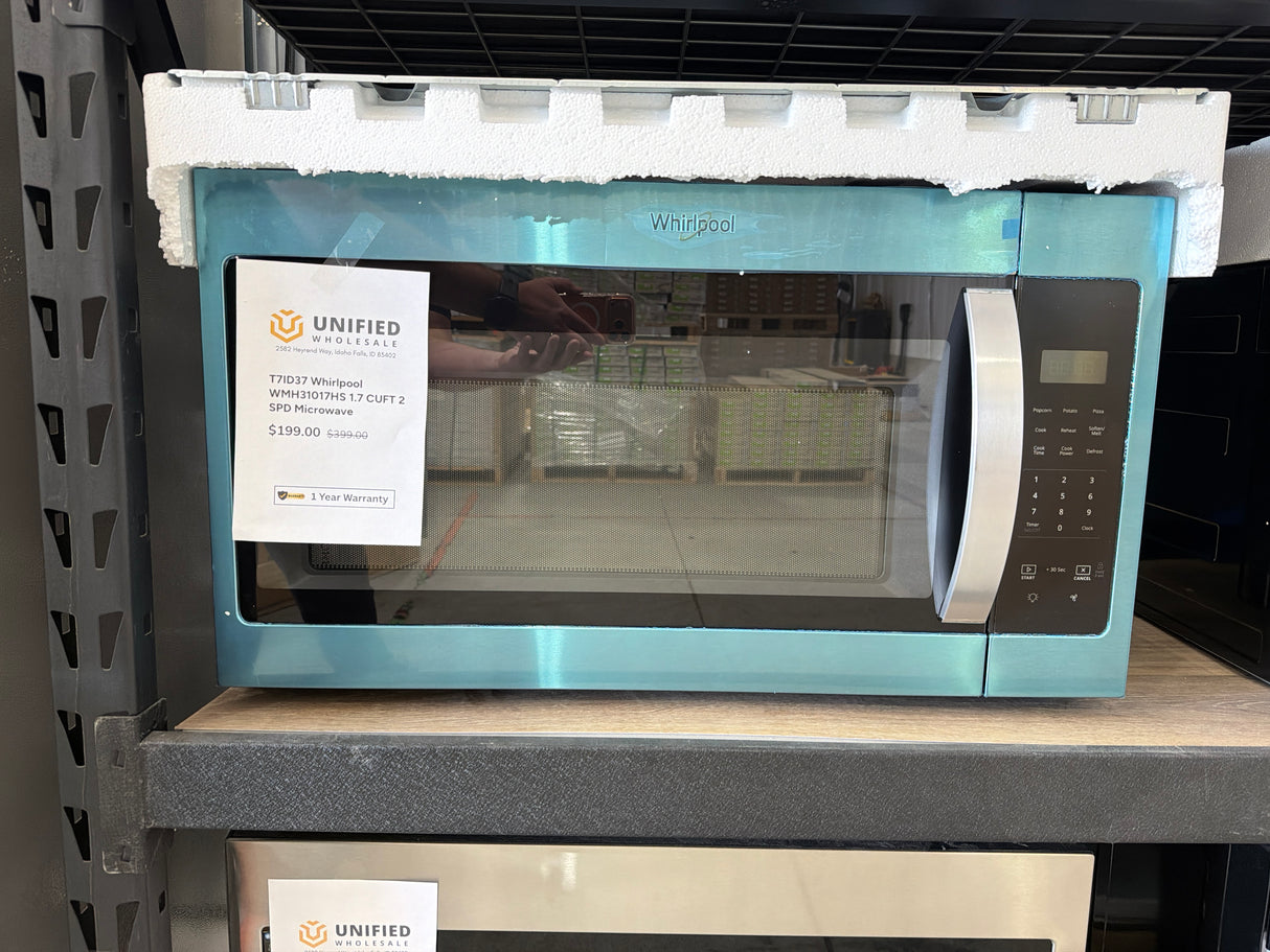 T7ID37 Whirlpool WMH31017HS 1.7 CUFT 2 SPD Microwave