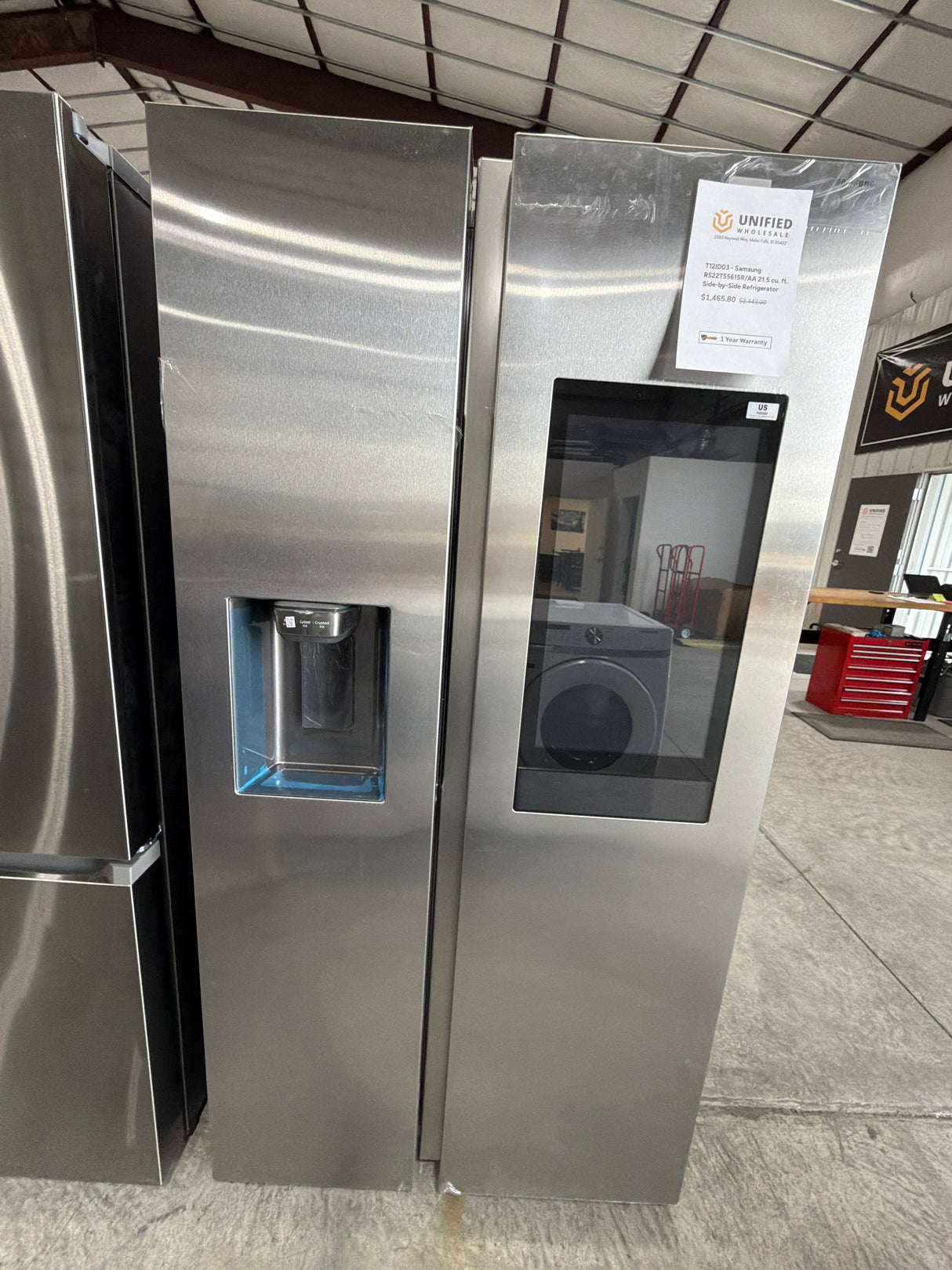 T12ID03 - Samsung RS22T5561SR/AA 21.5 cu. ft. Side-by-Side Refrigerator