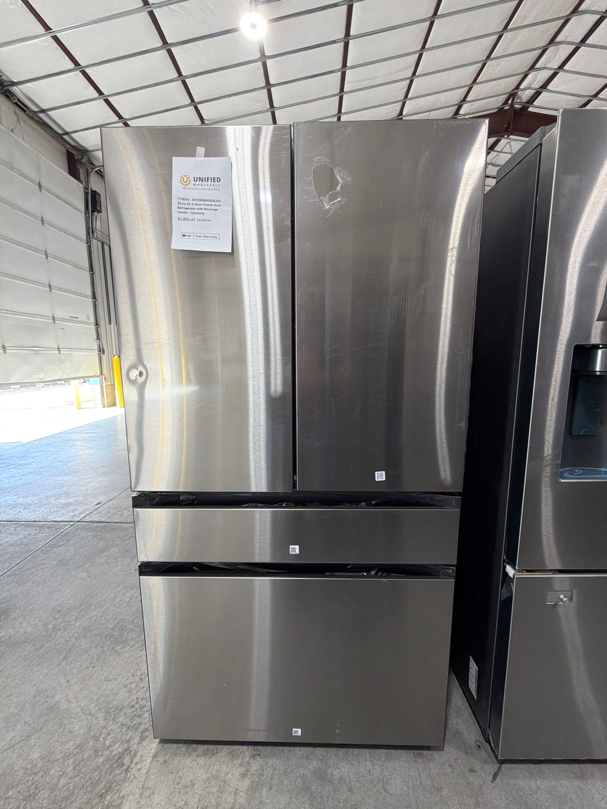 T11ID20 Samsung 29 cu ft 4-Door French Door Refrigerator with Beverage Center RF29BB8600QLAA –
