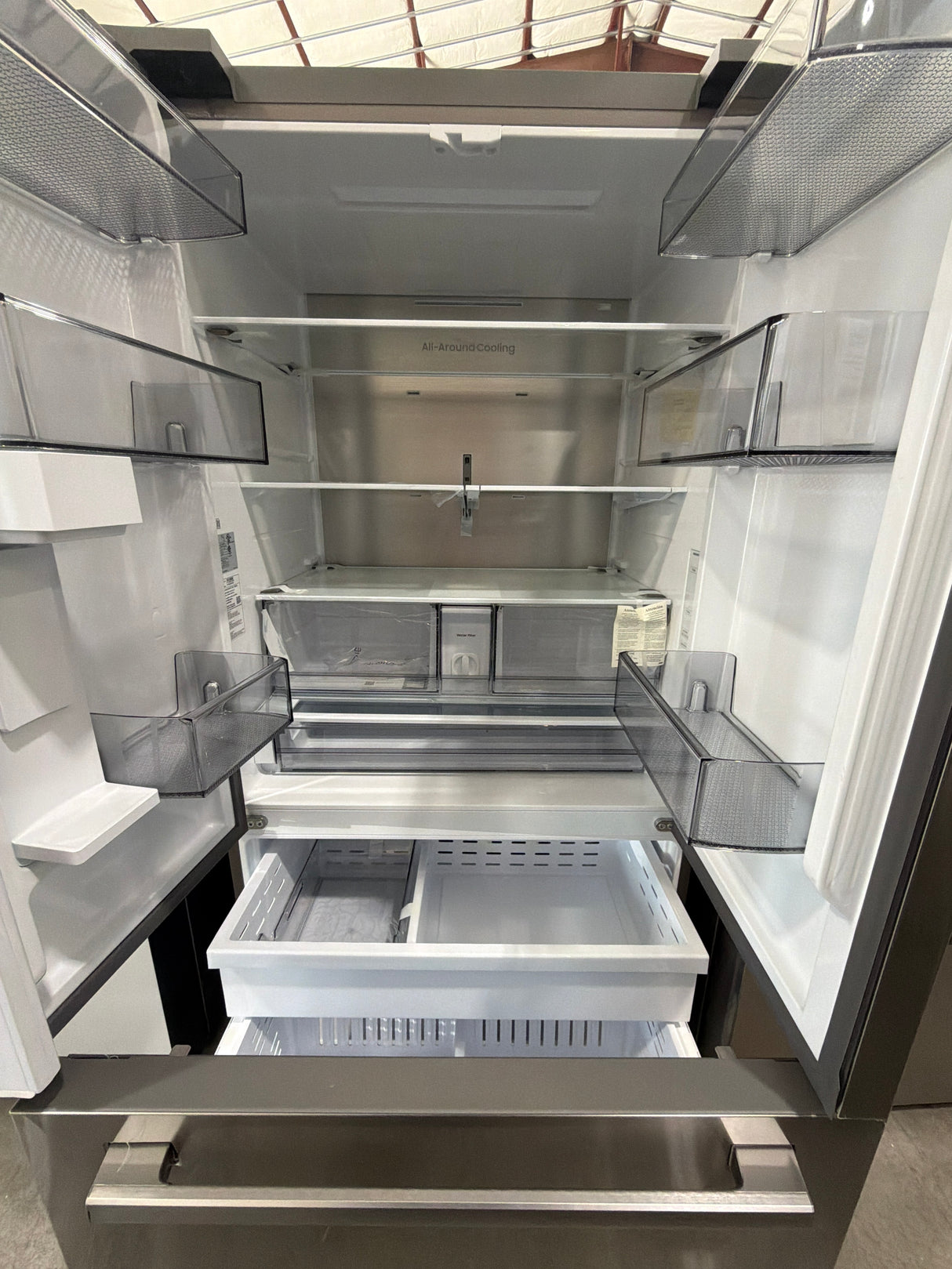 T11ID26 Samsung 25 cu ft 3-Door French Door Refrigerator RF70H25KERAA –