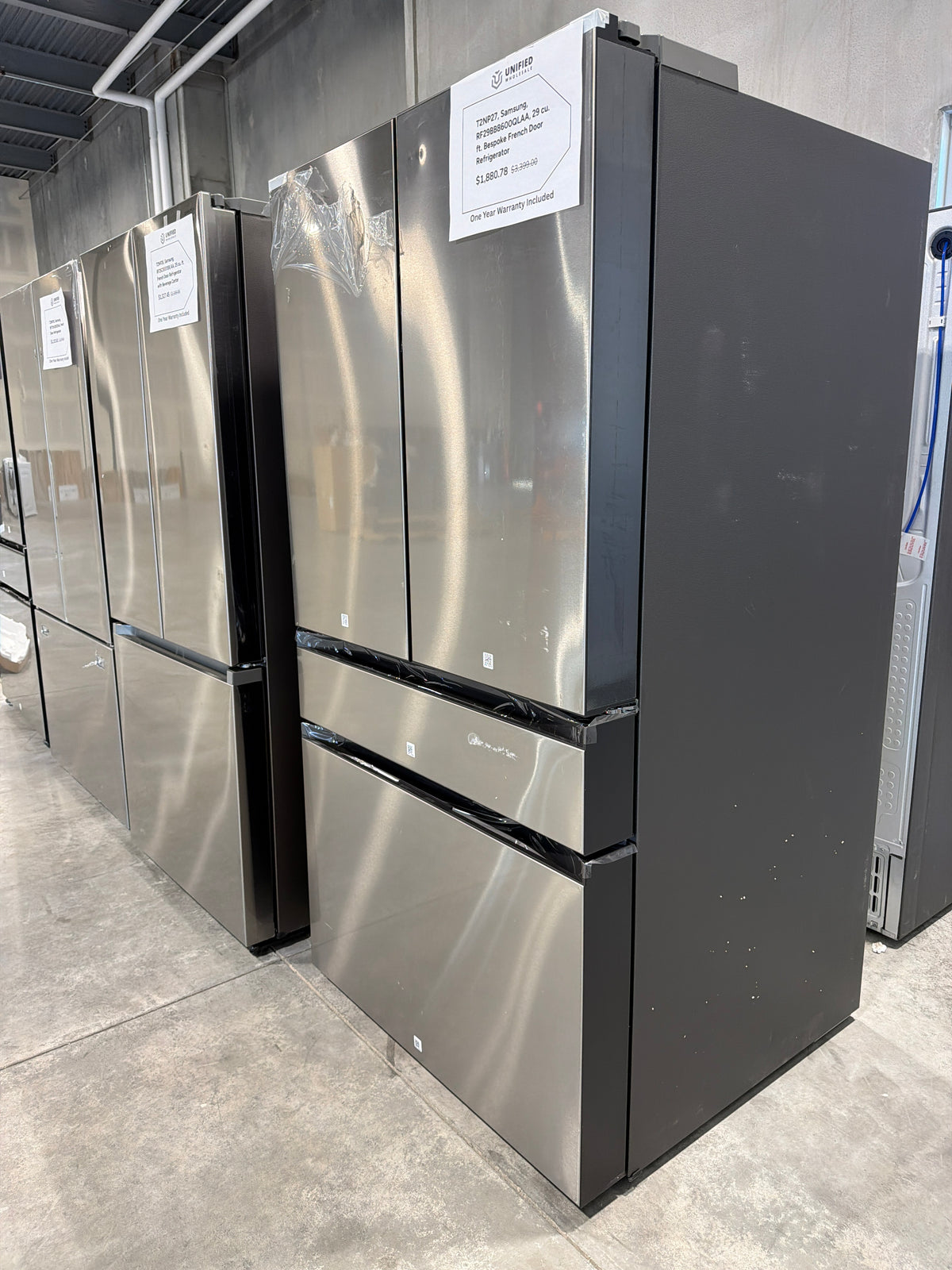 Samsung 29 cu ft Bespoke French Door Refrigerator RF29BB8600QLAA – T2NP27
