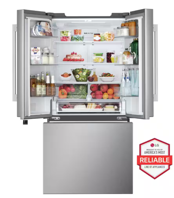 LF25H6200S LG Stainless Steel SMART Standard Depth French Door Refrigerator T1ID05