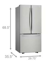 LFCS22520S LG Stainless Steel Standard Depth French Door Refrigerator with Ice Maker T1ID08