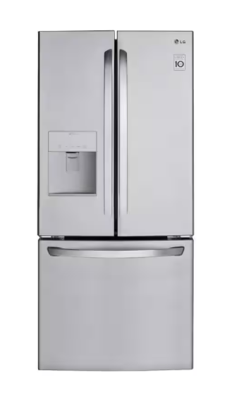 LFDS22520S LG Stainless Steel Standard Depth French Door Refrigerator with Water Dispenser T1ID11