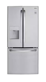 LFDS22520S LG Stainless Steel Standard Depth French Door Refrigerator with Water Dispenser T1ID11