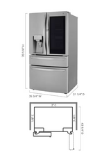 LRMVC2306S LG Stainless Steel Counter Depth Smart French Door Refrigerator, Door in Door with Craft Ice T1ID34