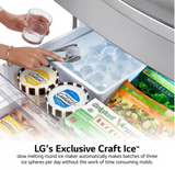 LRMXS3006S LG Stainless Steel 4-Door French Door Refrigerator with Smart Cooling and Craft Ice T1UT27