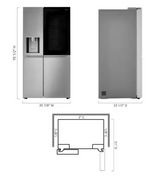 LRSOS2706S LG Stainless Steel Standard Depth Smart Refrigerator with InstaView and Craft Ice T1UT24