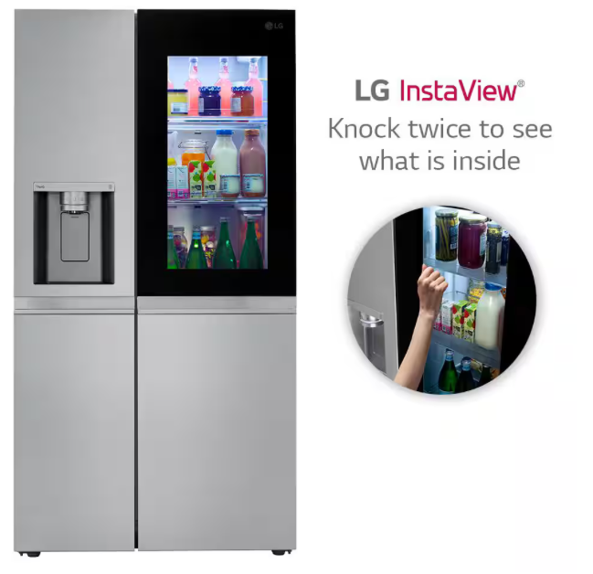 LRSOS2706S LG Stainless Steel Standard Depth Smart Refrigerator with InstaView and Craft Ice T1UT24