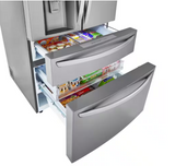 LRMXS3006S LG Stainless Steel Standard Depth French Door Refrigerator with Full Convert Drawer T1UT33