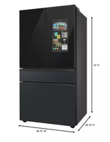 RF23BB89008MAA SAMSUNG Bespoke 23 cu. ft. 4-Door French Door Smart Refrigerator Charcoal Glass/Matte Black, Counter Depth T3ID26