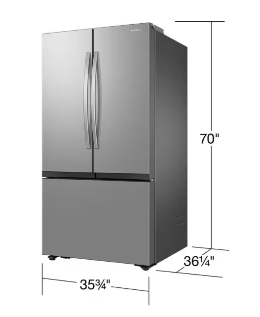 RF32CG5100SRAA SAMSUNG 32 cu. ft. Mega Capacity 3-Door French Door Refrigerator with Dual Auto Ice Maker in Stainless Steel T3ID33