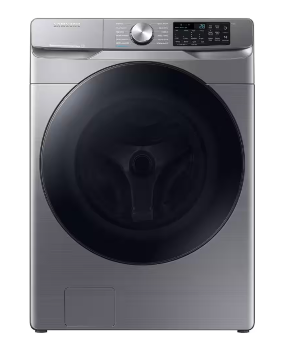 WF45B6300AP/US SAMSUNG 4.5 cu. ft. Stackable Smart High-Efficiency Front Load Washer with Super Speed in Platinum T3ID46