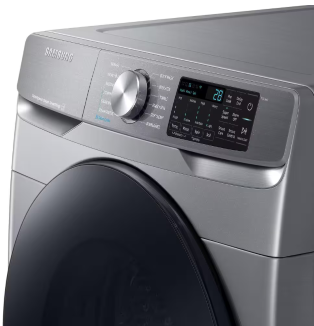 WF45B6300AP/US SAMSUNG 4.5 cu. ft. Stackable Smart High-Efficiency Front Load Washer with Super Speed in Platinum T3ID46