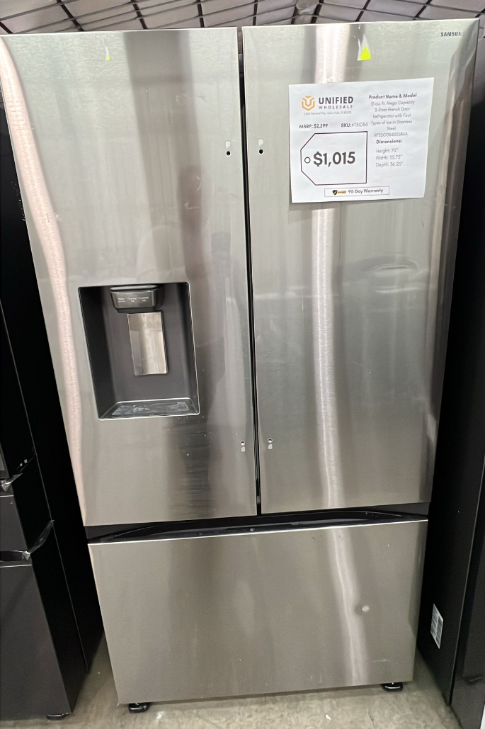 RF32CG5400SRAA SAMSUNG 31 cu. ft. Mega Capacity 3-Door French Door Refrigerator with Four Types of Ice in Stainless Steel T3ID34