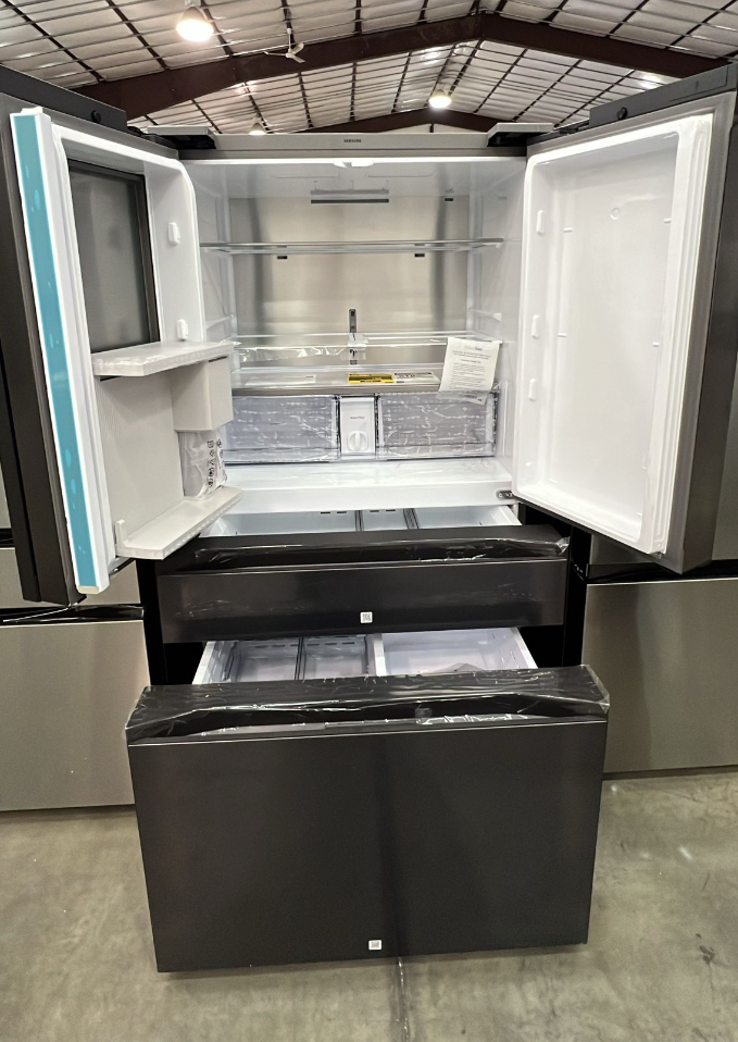 RF23BB89008MAA SAMSUNG Bespoke 23 cu. ft. 4-Door French Door Smart Refrigerator Charcoal Glass/Matte Black, Counter Depth T3ID26