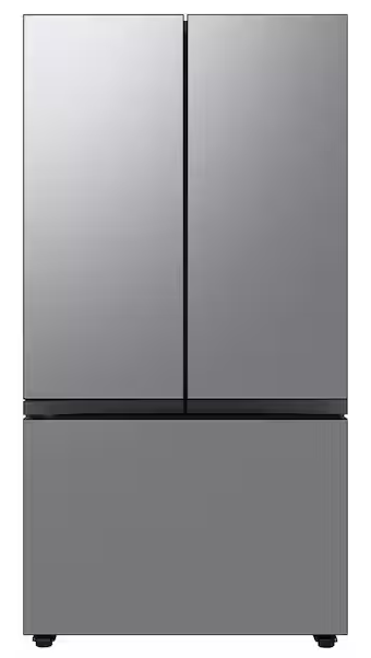 T2ID24 -Bespoke 24 cu. ft. Counter Depth 3-Door French Door Smart Refrigerator in Stainless Steel with Beverage Center RF24BB6600QLAA