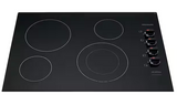 T6ID01 - Frigidaire - 30 in. Electric Cooktop in Black with 4 Burner Elements, including Quick Boil Burner & Ceramic Glass Surface - Black FFEC3025UB
