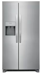 T6ID40 - Frigidaire - 25.6 Cu. Ft. 36'' Standard Depth Side by Side Refrigerator - Stainless Steel  FRSS2623AS