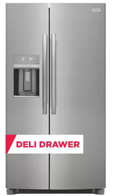 T6ID45 - Frigidaire Gallery - 25.6 Cu. Ft. 36'' Standard Depth Side by Side Refrigerator - Stainless Steel  GRSS2652AF